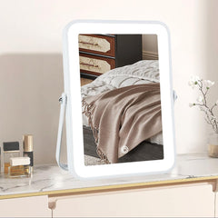 YEKKOPT front view showing mirror and sturdy stand for stable tabletop use