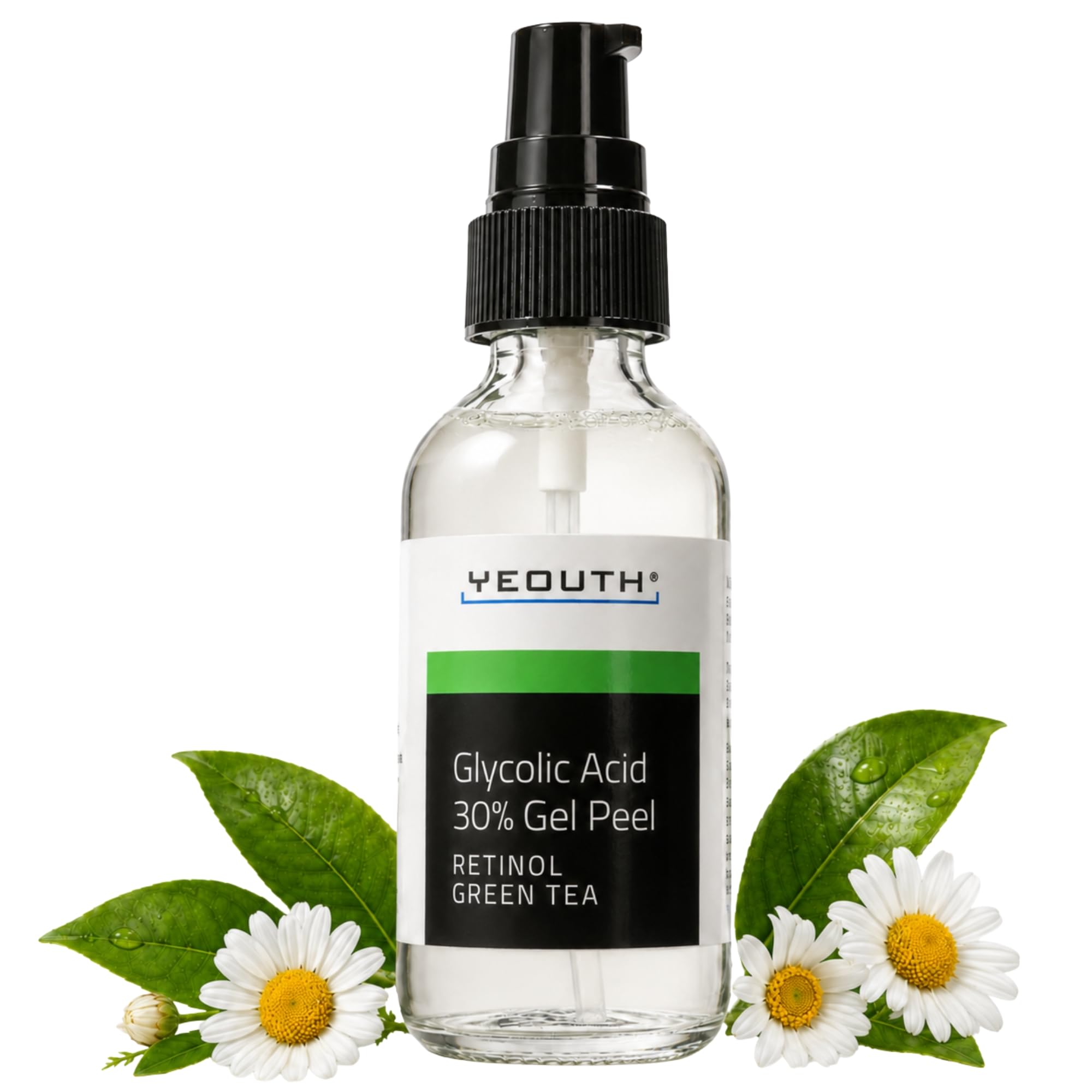 YEOUTH front packaging showing the glycolic peel for clearer-looking skin