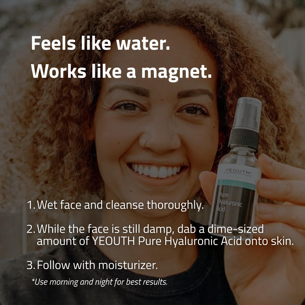 YEOUTH serum staged in bathroom routine showcasing layering with other products benefit
