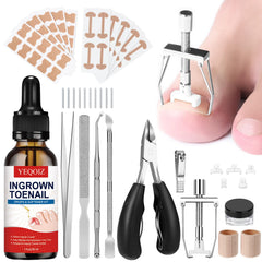 YEQOIZ front packaging showing full ingrown toenail kit and contents