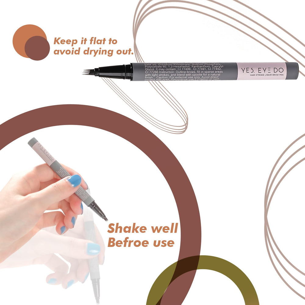YES.EYE DO before and after demonstrating subtle natural brow definition