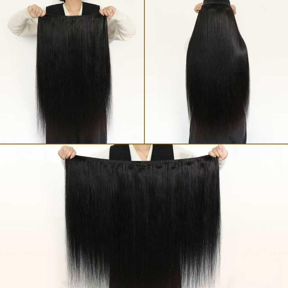 YesBase installed sew-in showing smooth blend and natural movement