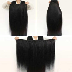 YesBase installed sew-in showing smooth blend and natural movement