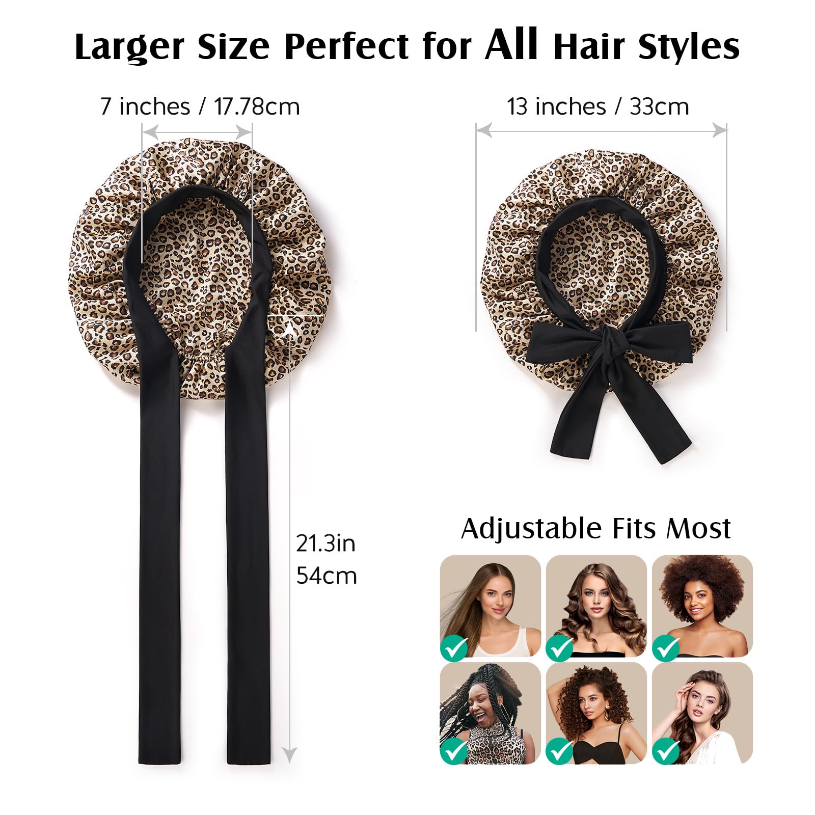 YFONG bonnet worn by model side profile preserving hairstyle benefit