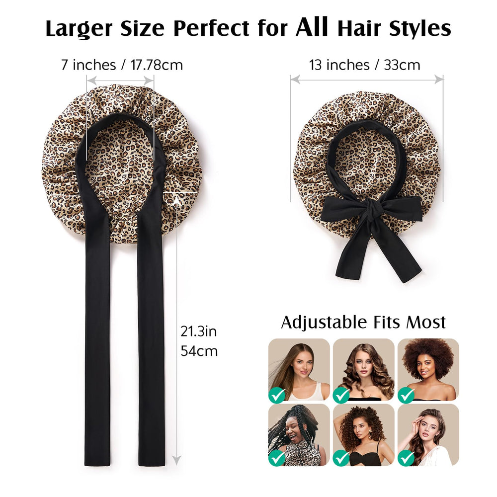 YFONG bonnet worn by model side profile preserving hairstyle benefit