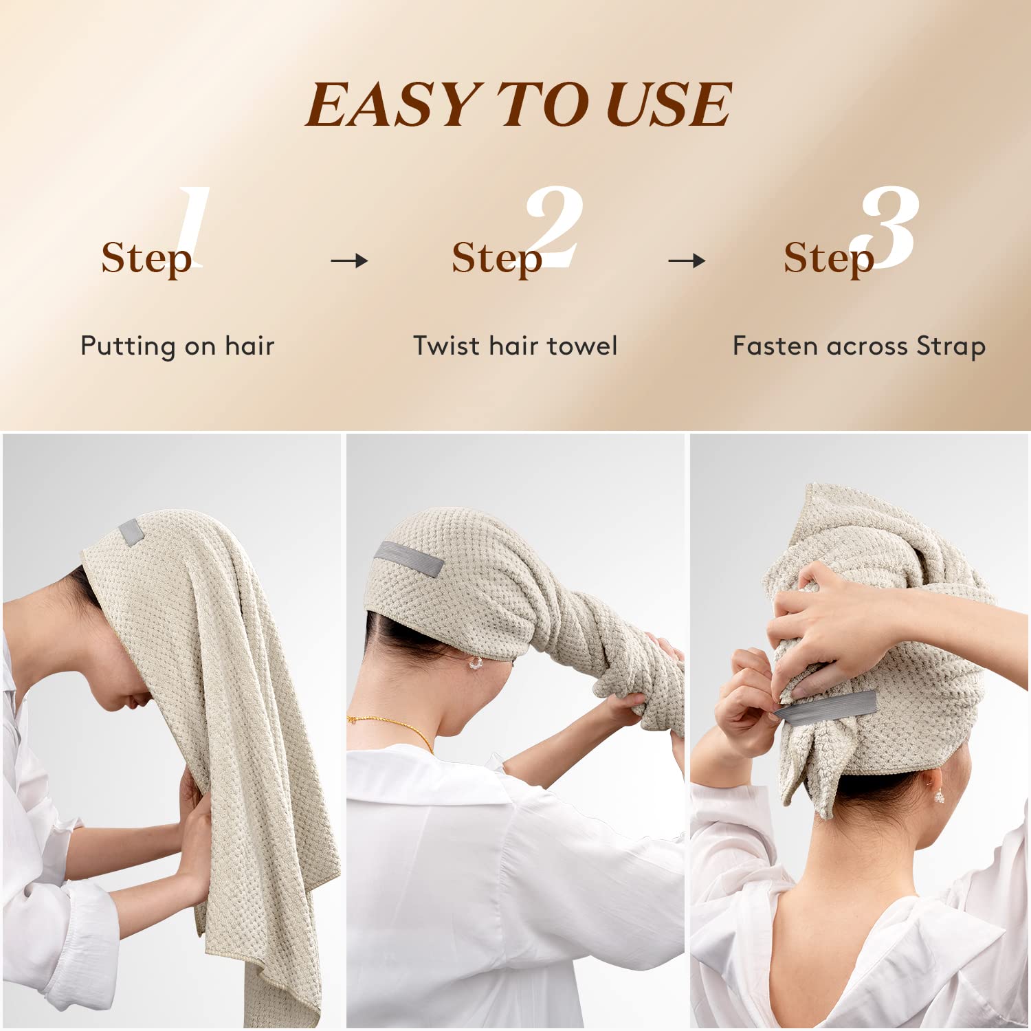 YFONG child wearing towel demonstrating gentle fit and comfort benefit