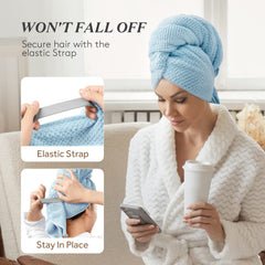 YFONG towel next to a hand to show the generous 26x40 scale