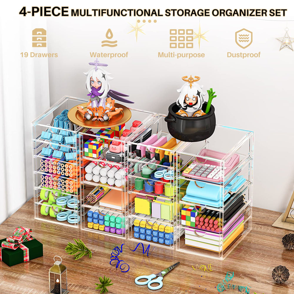 YFXCVSL stacked units in bedroom and bathroom for consistent multi-room storage