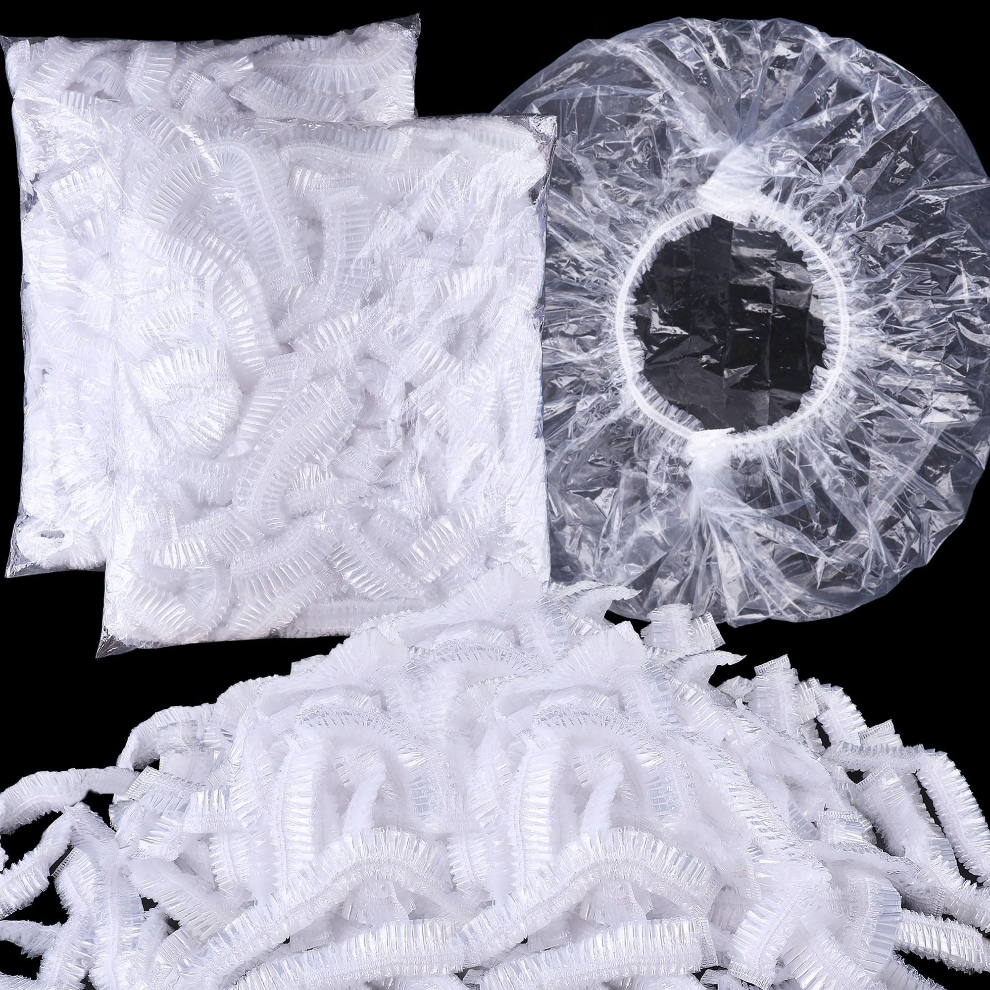 YGQQOY front packaging showing 200pcs clear caps and compact box for convenience