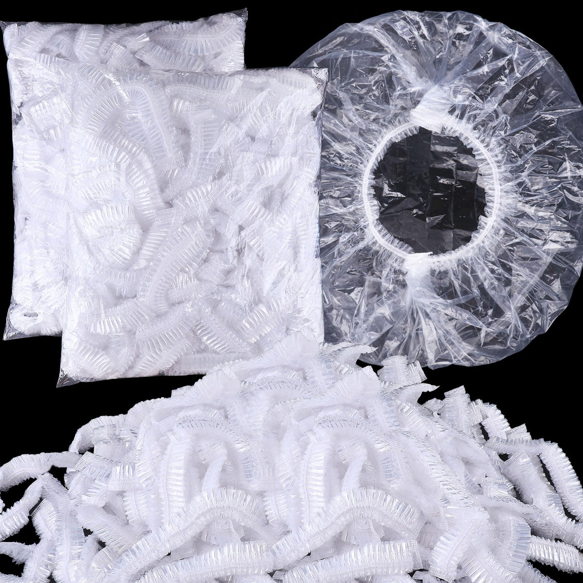 YGQQOY front packaging showing 200pcs clear caps and compact box for convenience
