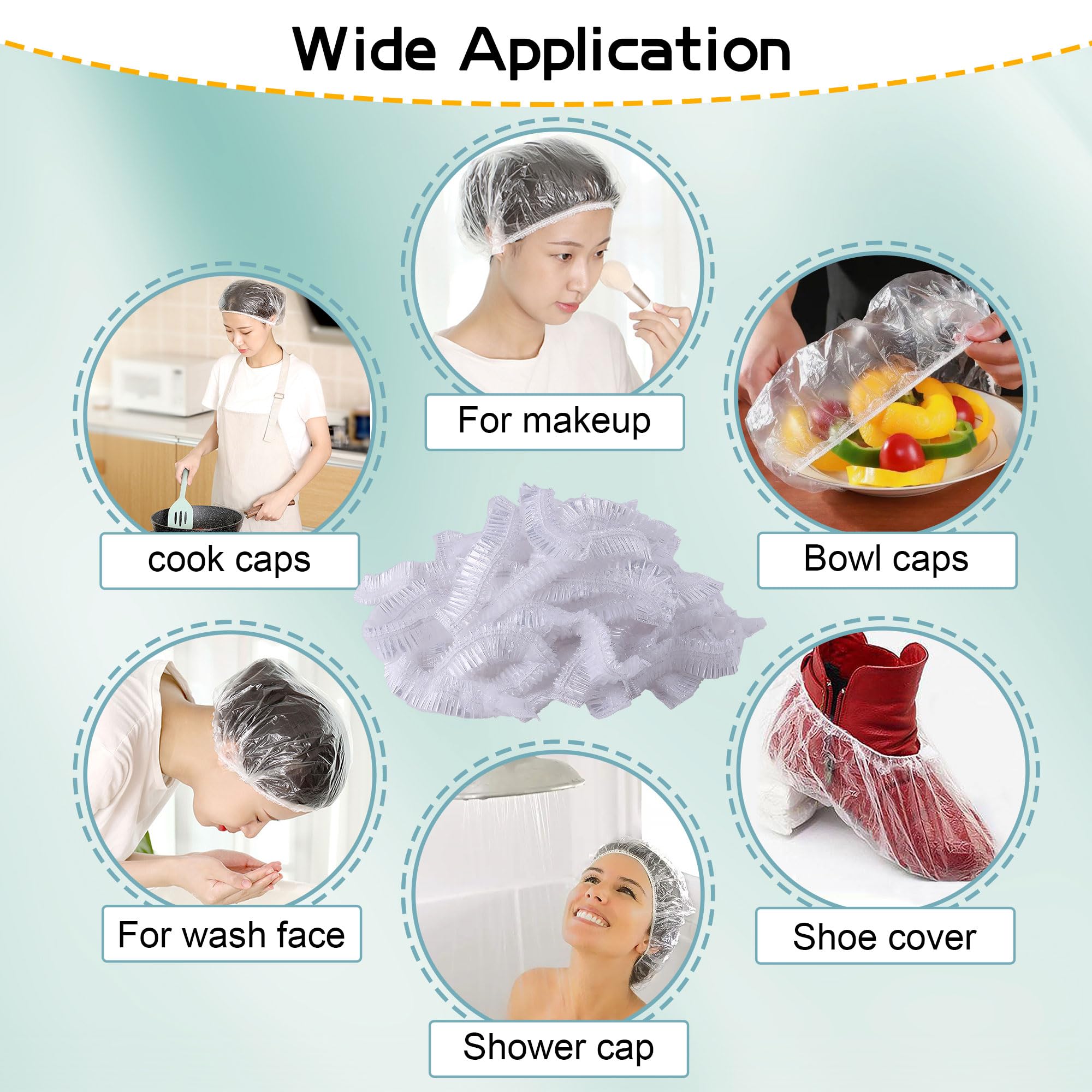 YGQQOY shower cap worn during shower protecting hair from water and steam