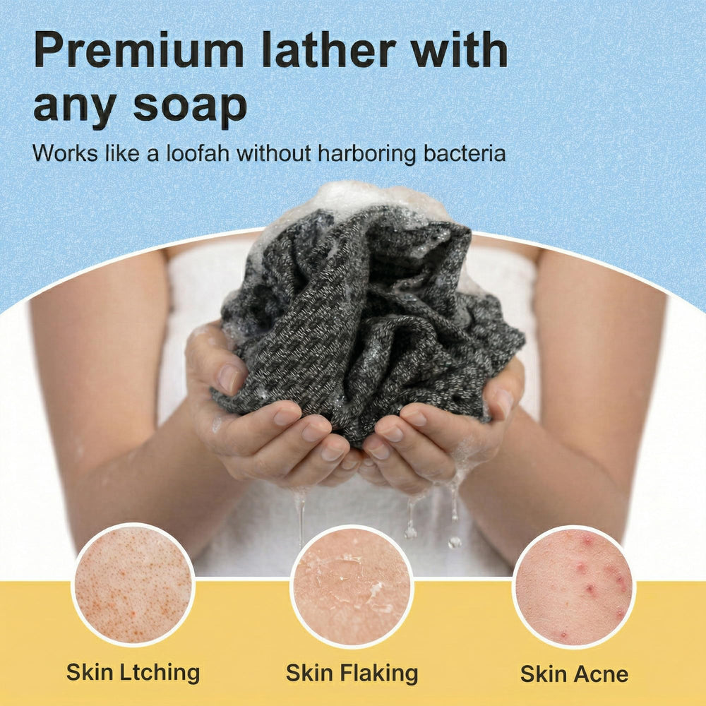 Yiclick towel held in hand showing scale and comfortable handling benefit
