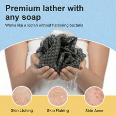 Yiclick close-up of soft diamond-loom weave highlighting gentle daily exfoliation