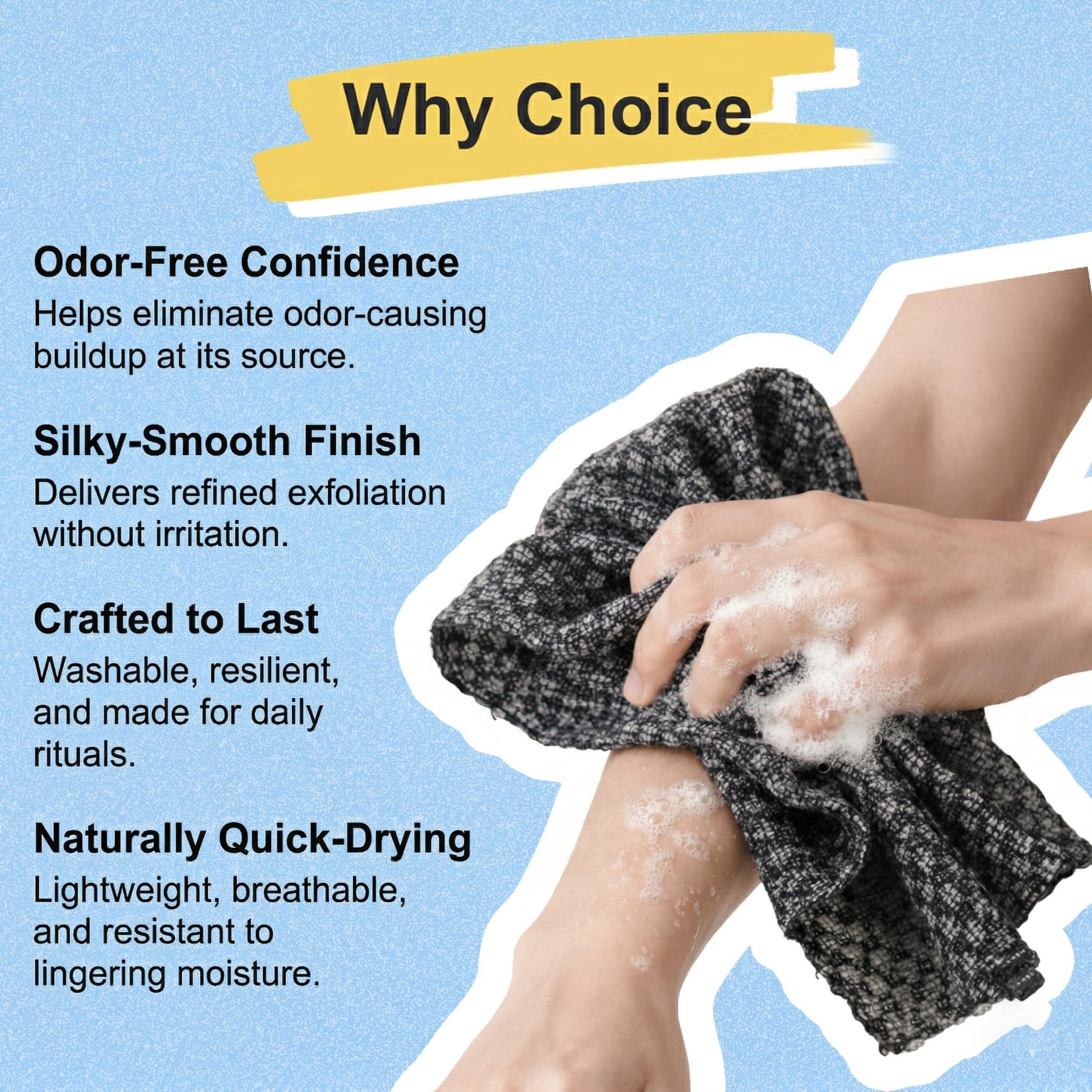 Yiclick compact folded towel in travel bag showing gym and travel convenience