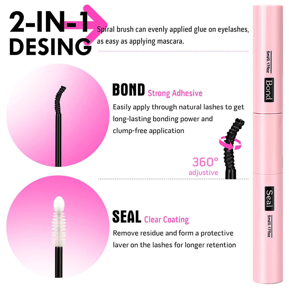 YIDUO before and after lashes showing visible enhancement for instant glam