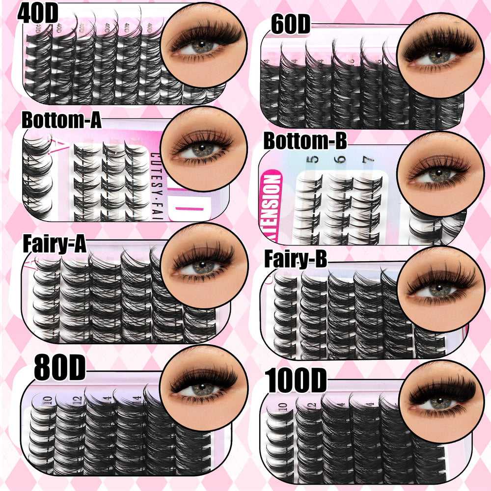 YIDUO lower-lash clusters displayed to add delicate under-eye definition