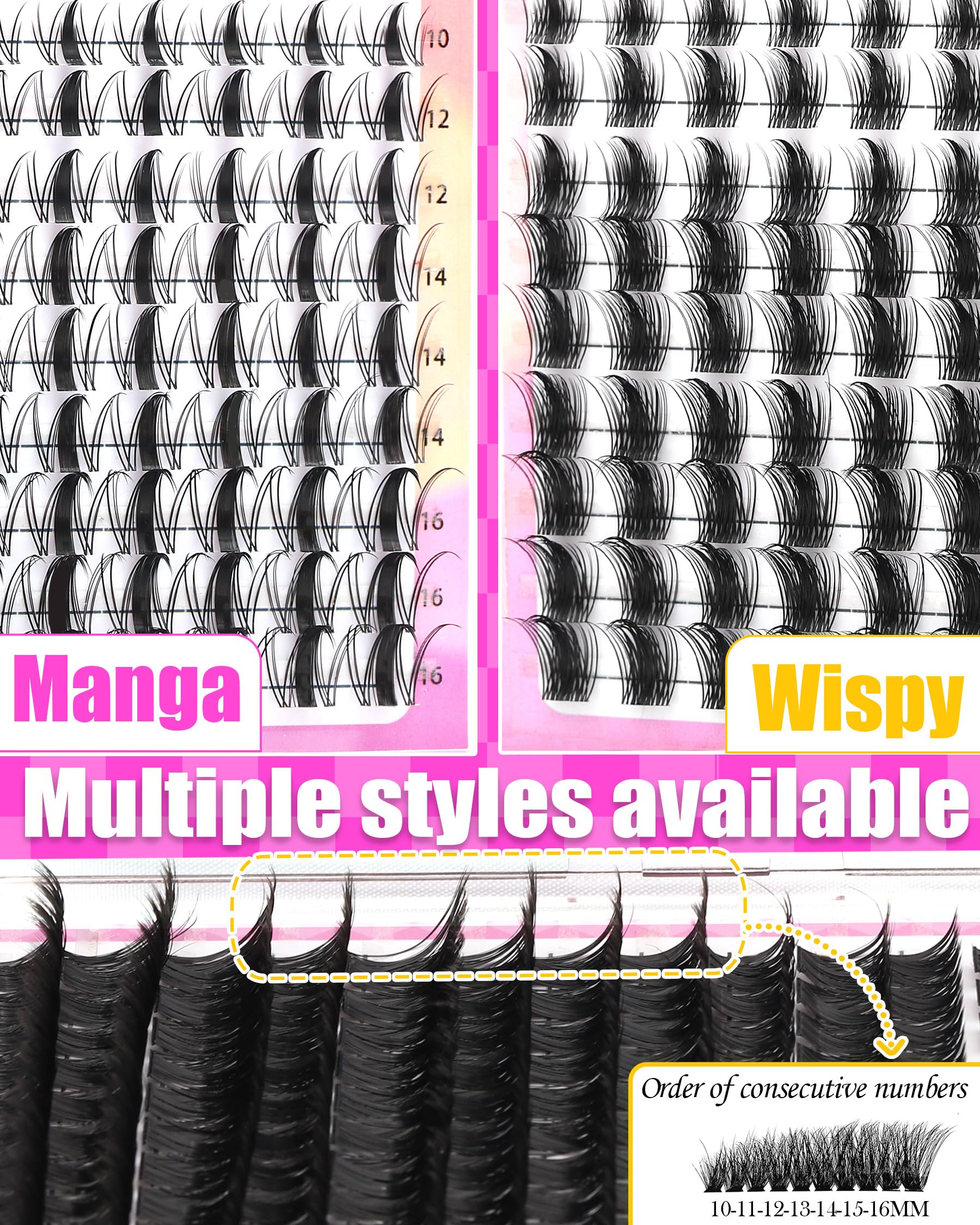 YIDUO 10–18mm cluster lengths displayed for seamless layering and natural gradient