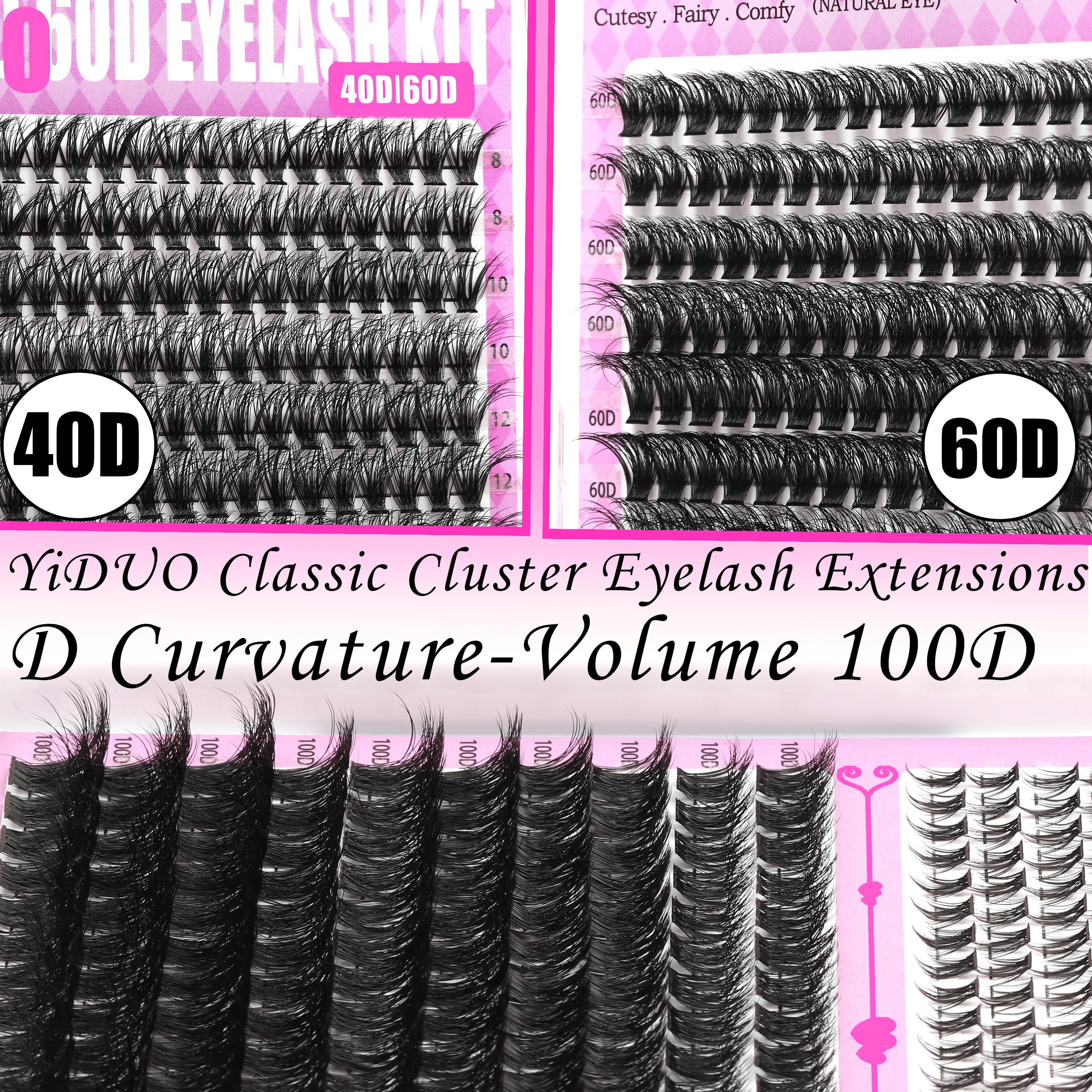 YIDUO close-up of four cluster trays highlighting texture and density benefits