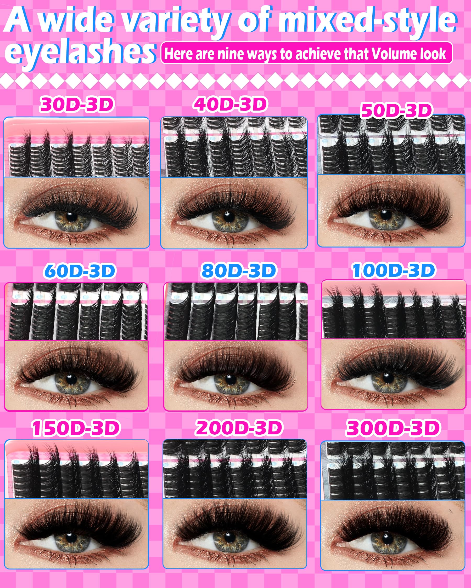 YIDUO arranged gradient lengths 8mm–18mm for seamless contouring