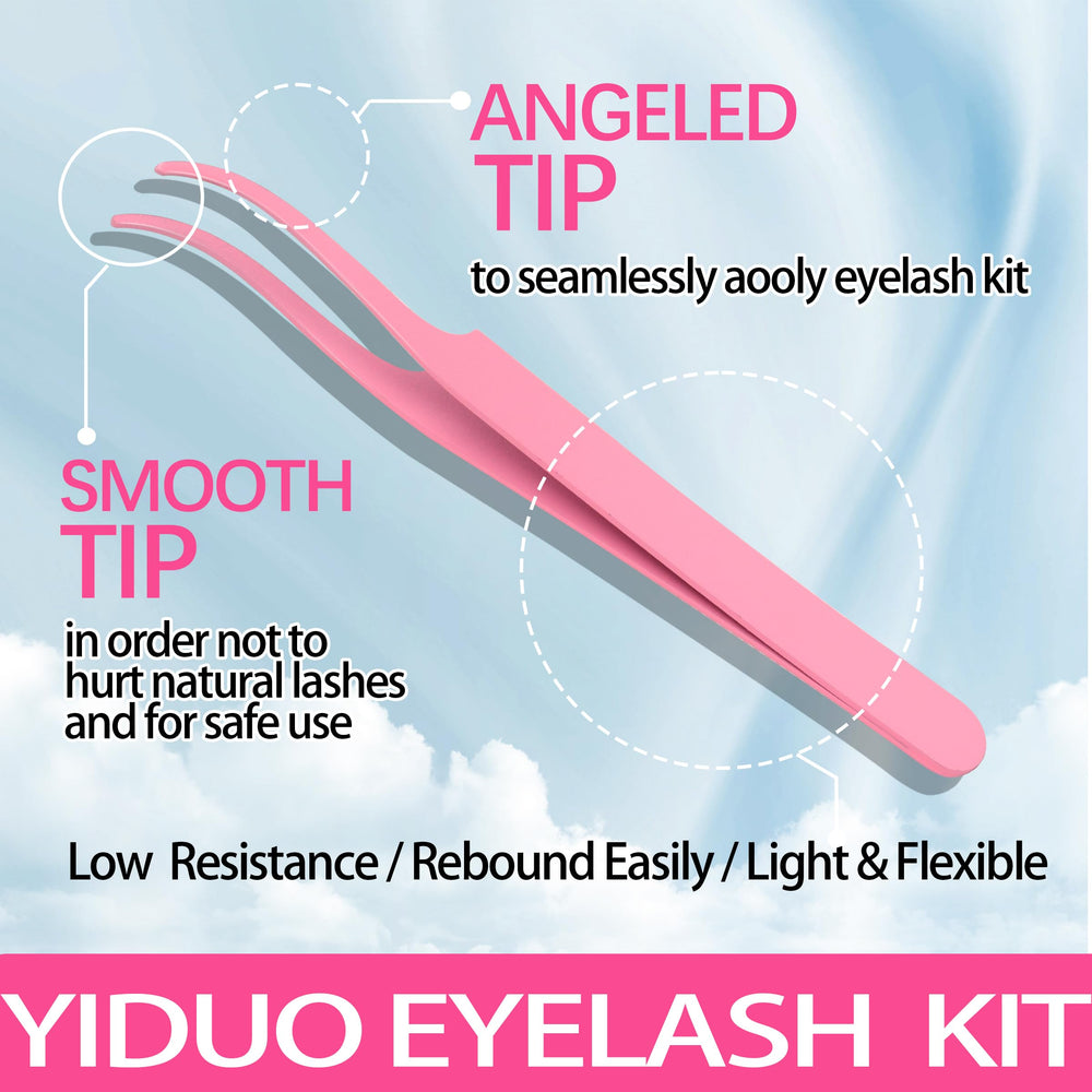 YIDUO applied lashes on model demonstrating natural-to-glam enhancement