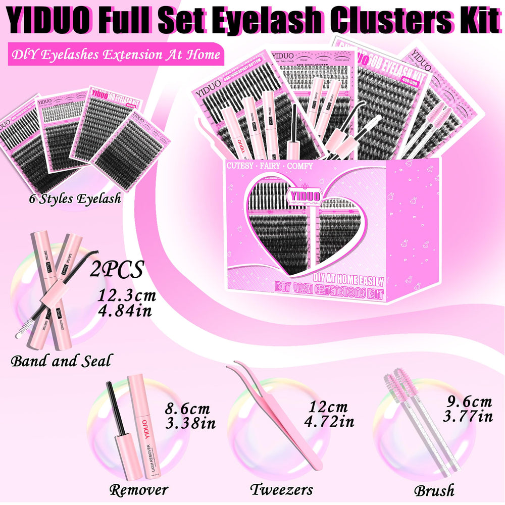 YIDUO lashes on model demonstrating dramatic glam effect for special occasions
