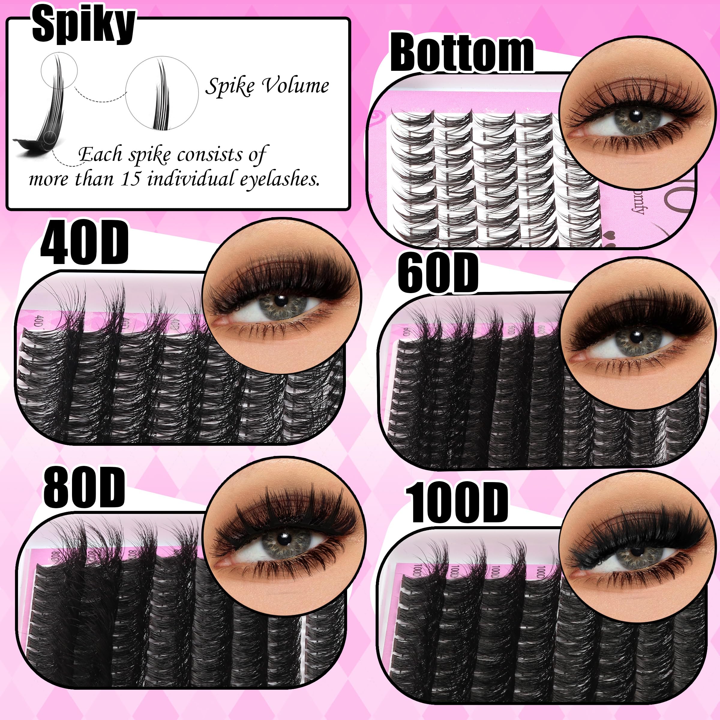 YIDUO length comparison 8–18mm showing mix for tailored lash shaping