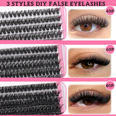 YIDUO display of 8–18mm lashes showing size variety for custom styling