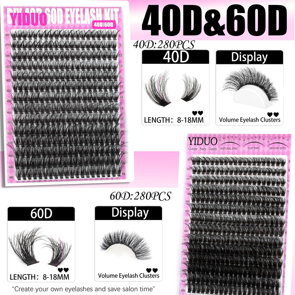 YIDUO tweezers and two lash brushes staged for precise, easier application