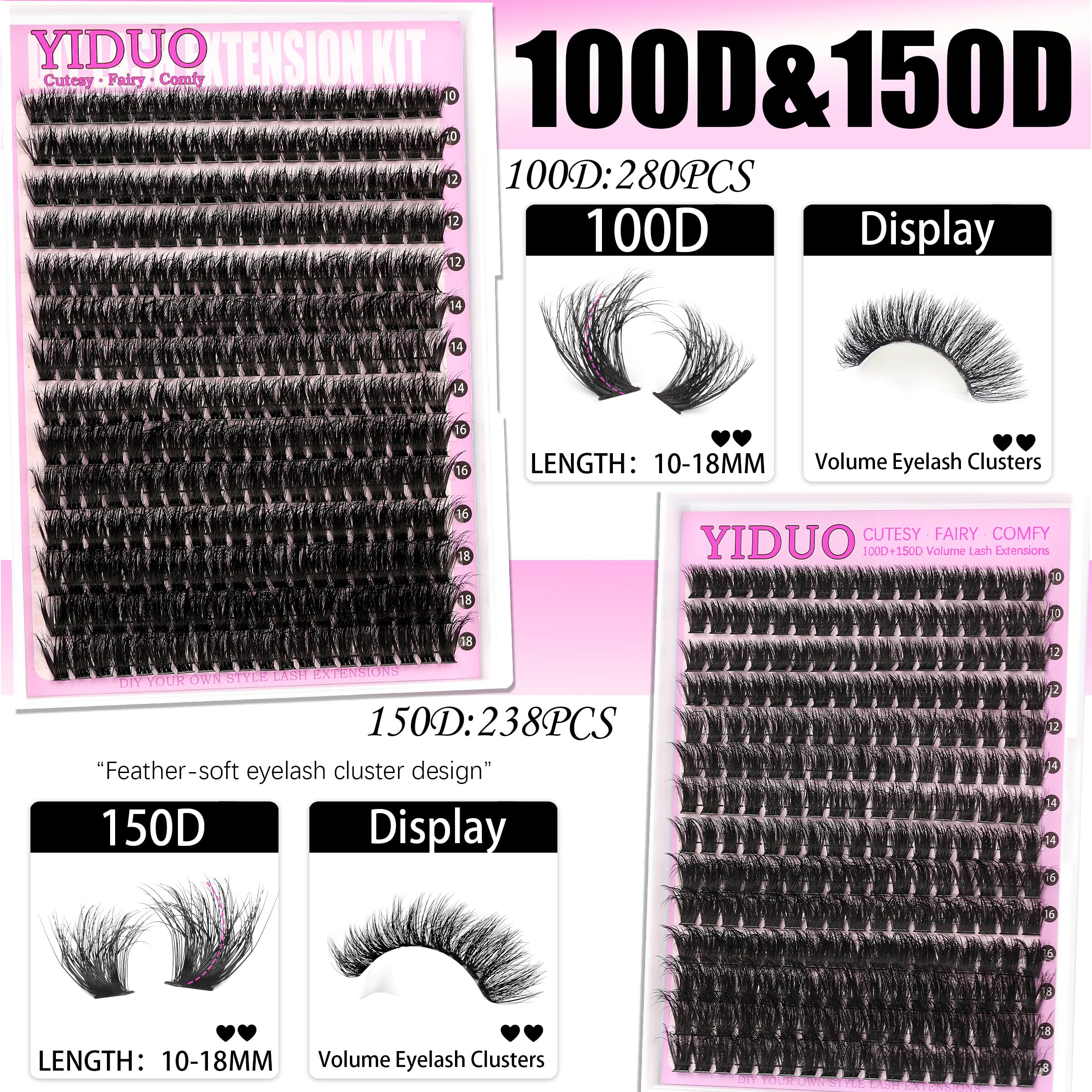 YIDUO tweezers and brushes close-up for precise placement and tidy styling