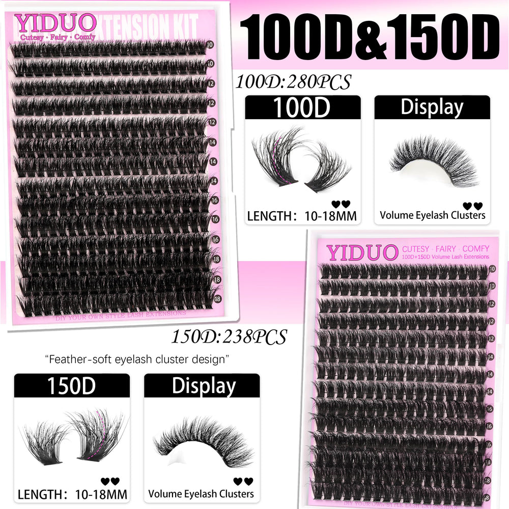 YIDUO tweezers and brushes close-up for precise placement and tidy styling