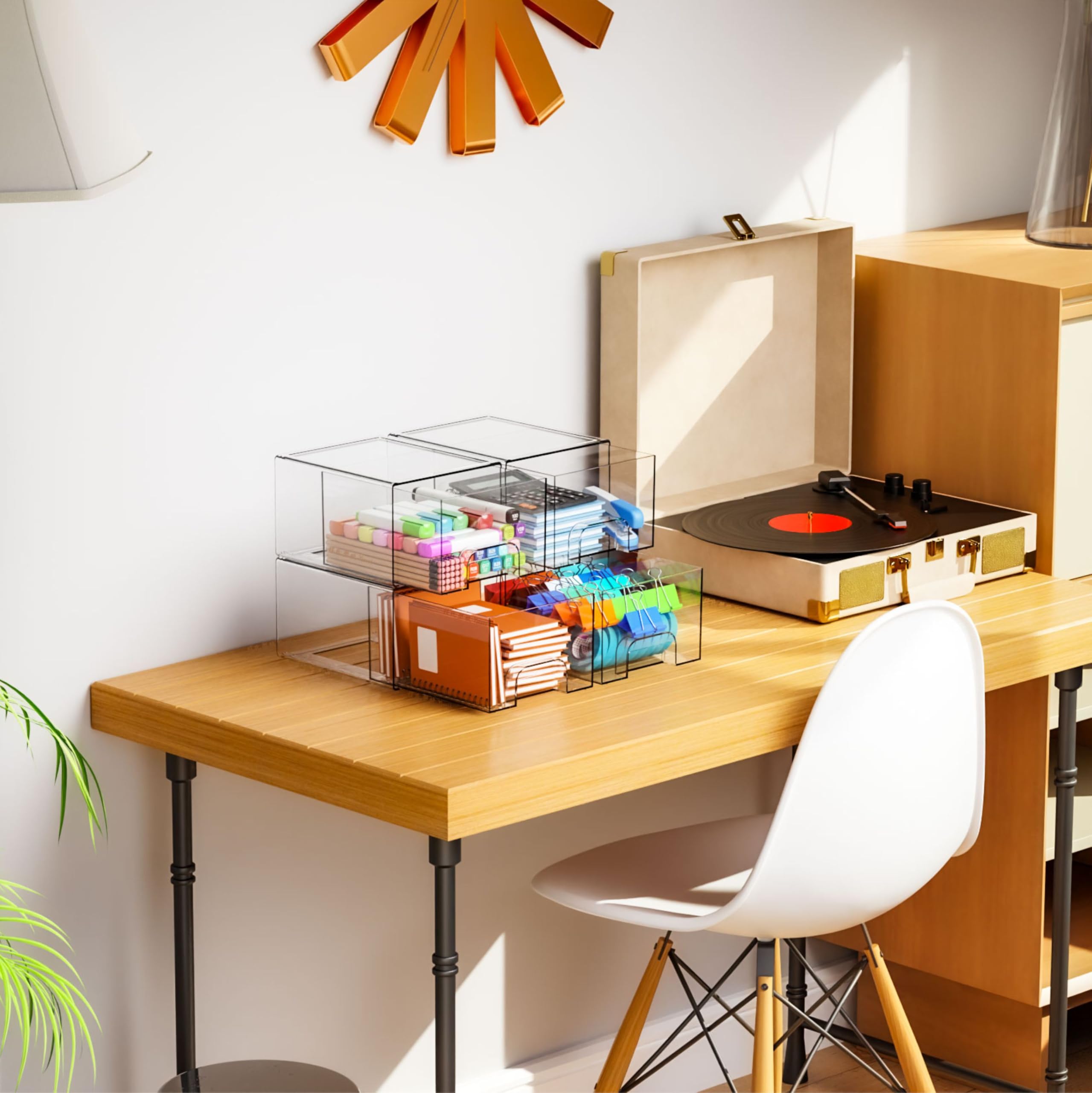Yieach lifestyle vanity setup with stacked drawers for a tidy bathroom counter