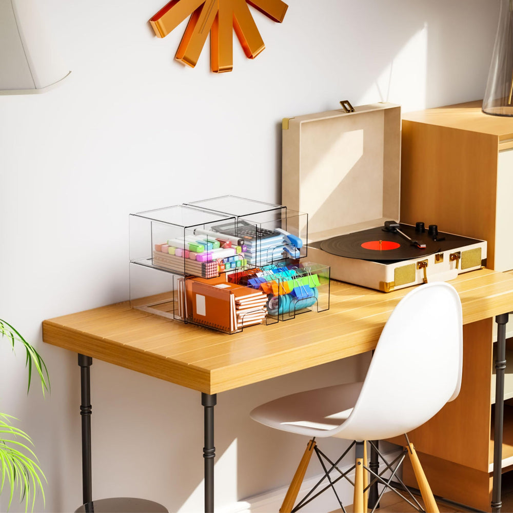 Yieach lifestyle vanity setup with stacked drawers for a tidy bathroom counter