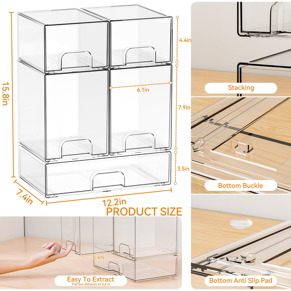 Yieach side profile stacked configuration saving counter space