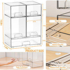 Yieach side profile stacked configuration saving counter space
