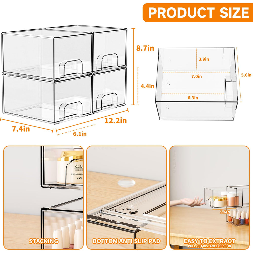 Yieach drawers on vanity organizing makeup for quick selection