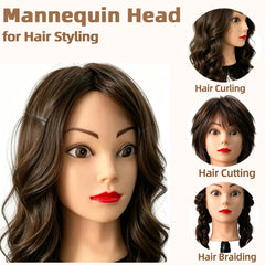 Yiifiulyn mannequin mounted on clamp stand for stable cutting and styling practice
