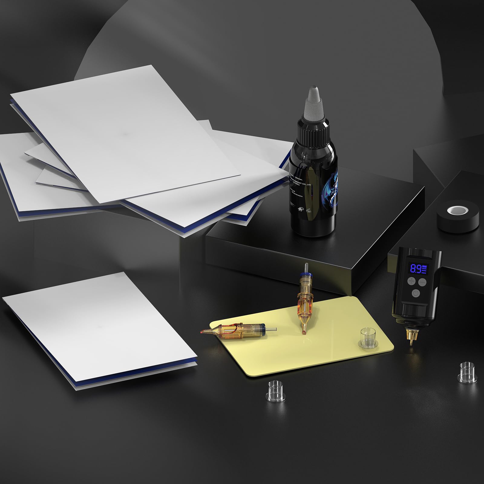 YILONG pen label and controls close-up highlighting durable construction