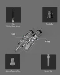 YILONG inks and ink cups arranged showing color options and easy cleanup