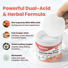 yimimde close-up textured pad highlighting gentle exfoliation benefit
