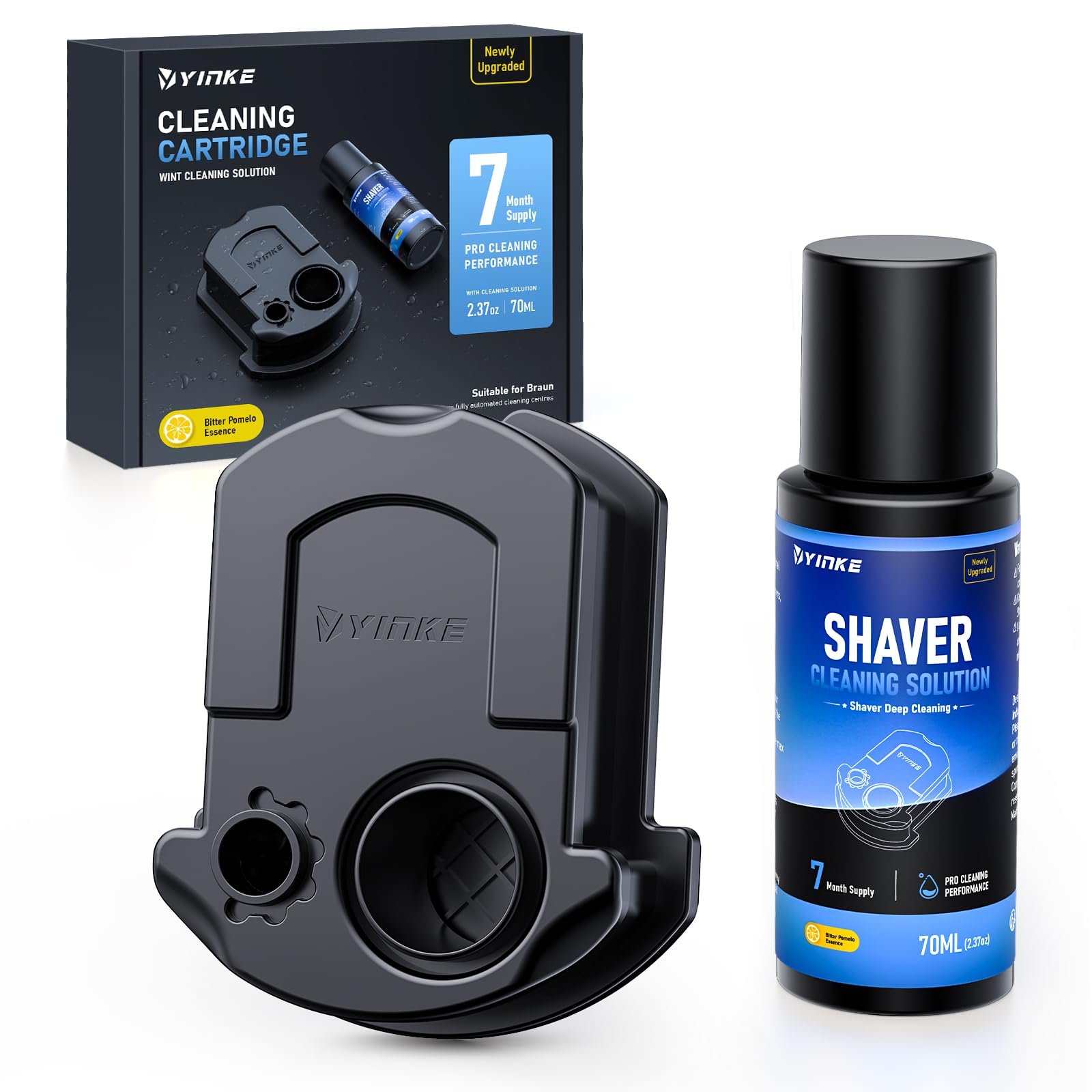 YinkeVibe front packaging showing cartridge and bottle, eco-friendly benefit