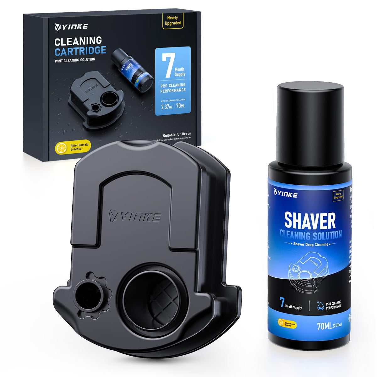 YinkeVibe front packaging showing cartridge and bottle, eco-friendly benefit