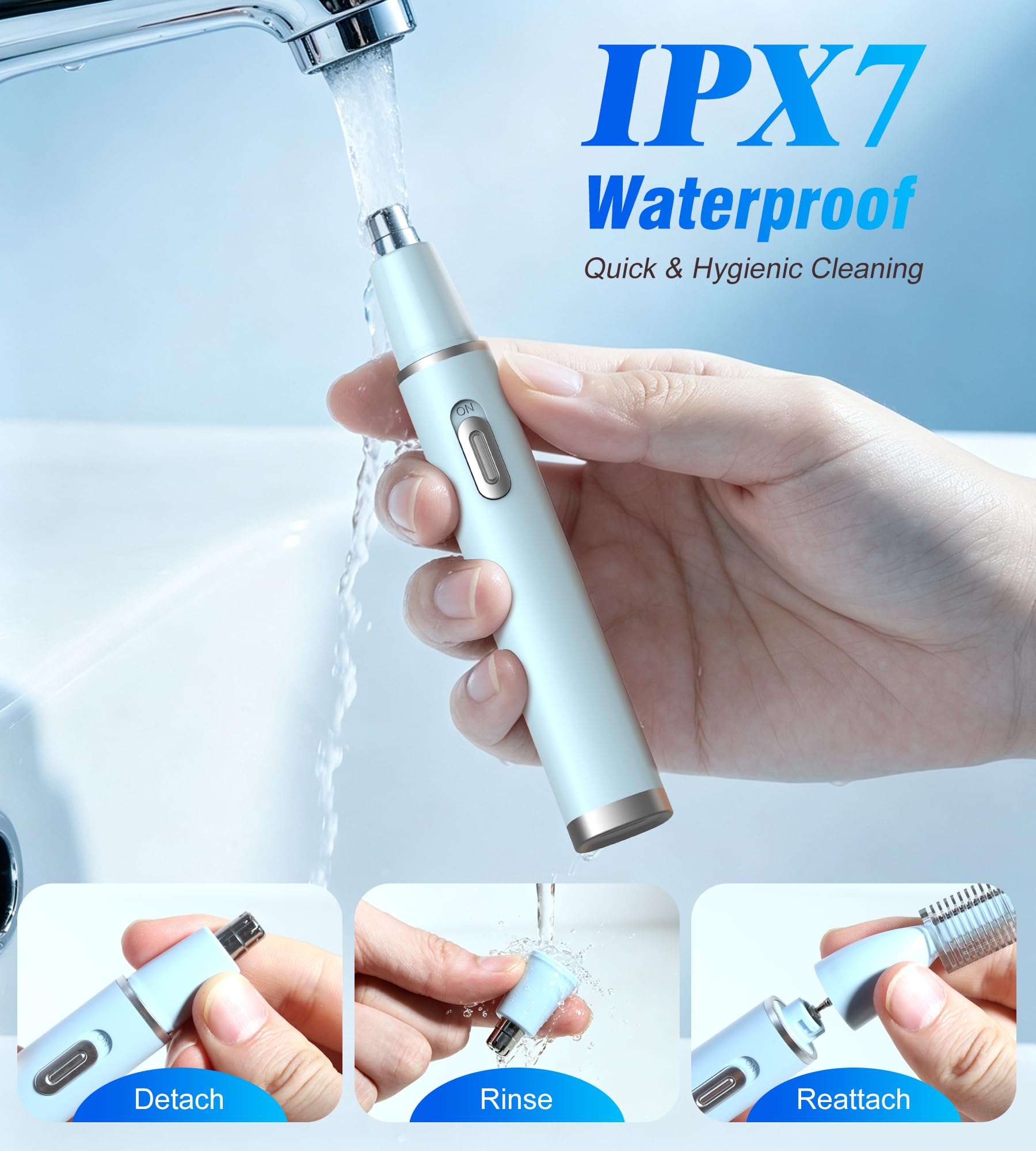 Yinowt trimmer in use removing nose hair safely and comfortably