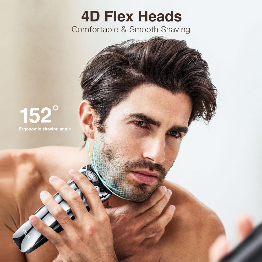 YIRISO in-hand shaving demonstration showing smooth contour tracking benefit