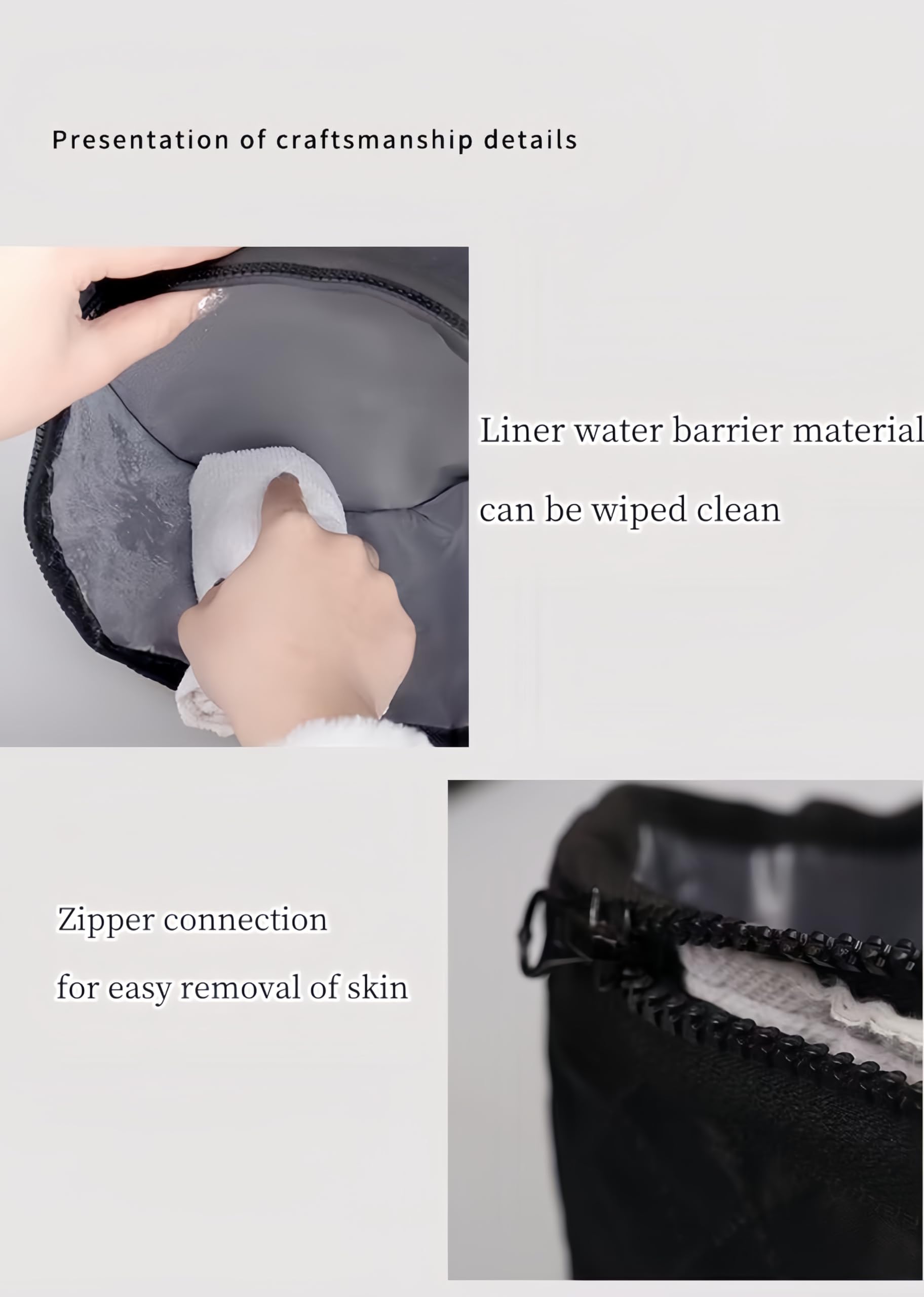 YLMAPHYREE interior lining close-up displaying breathable fabric benefit
