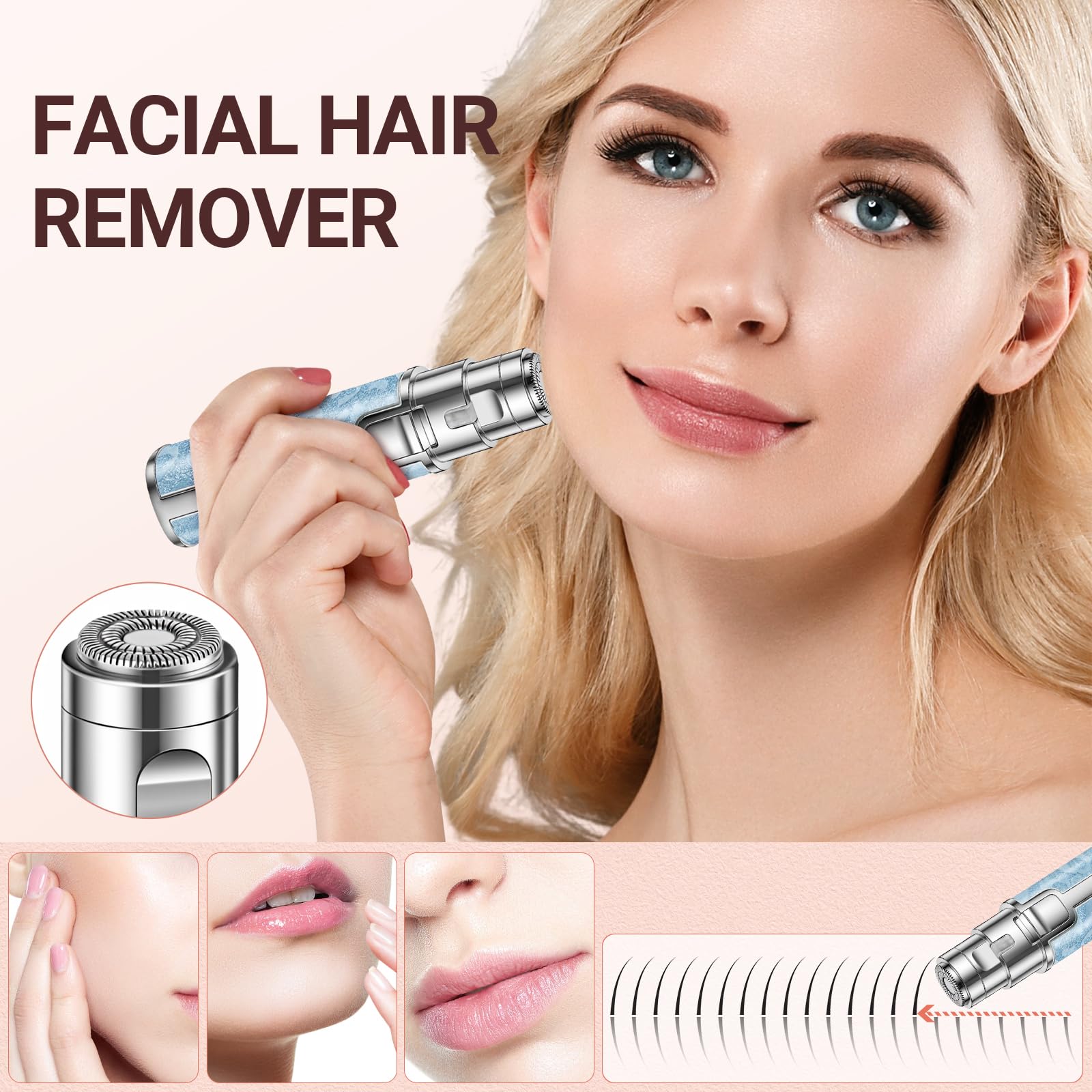 YLYYCC close-up of rounded blade tip demonstrating gentle, pull-free trimming benefit