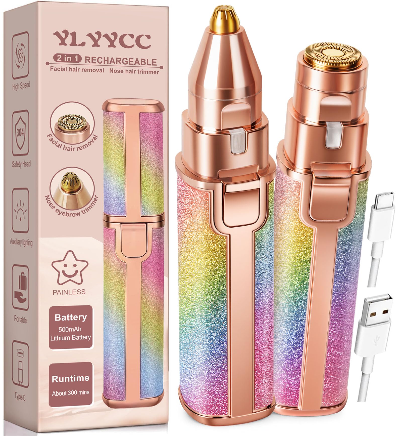 YLYYCC front view of trimmer showing compact design and portability benefit