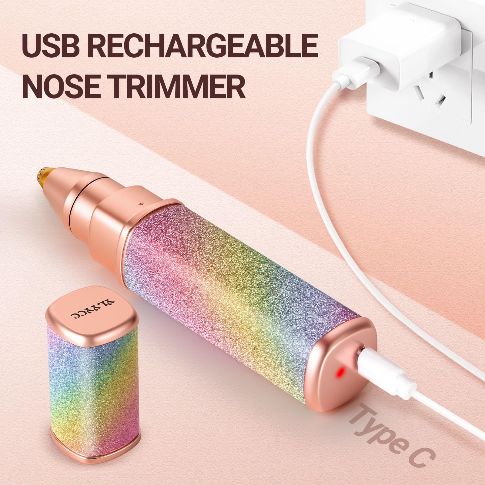 YLYYCC front LED light illuminated for precise low-light grooming