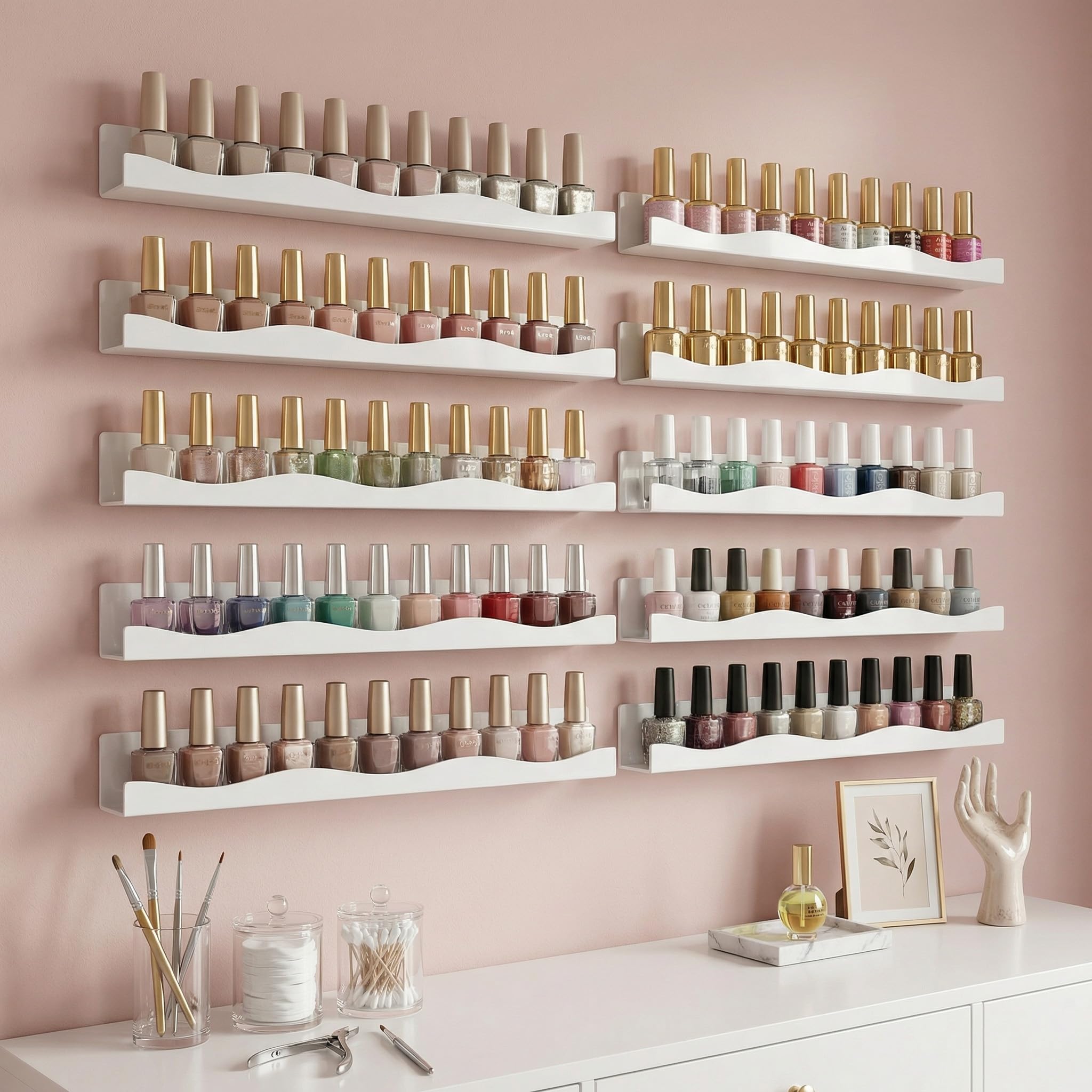 YMVV mounted in salon showing professional display that attracts customers