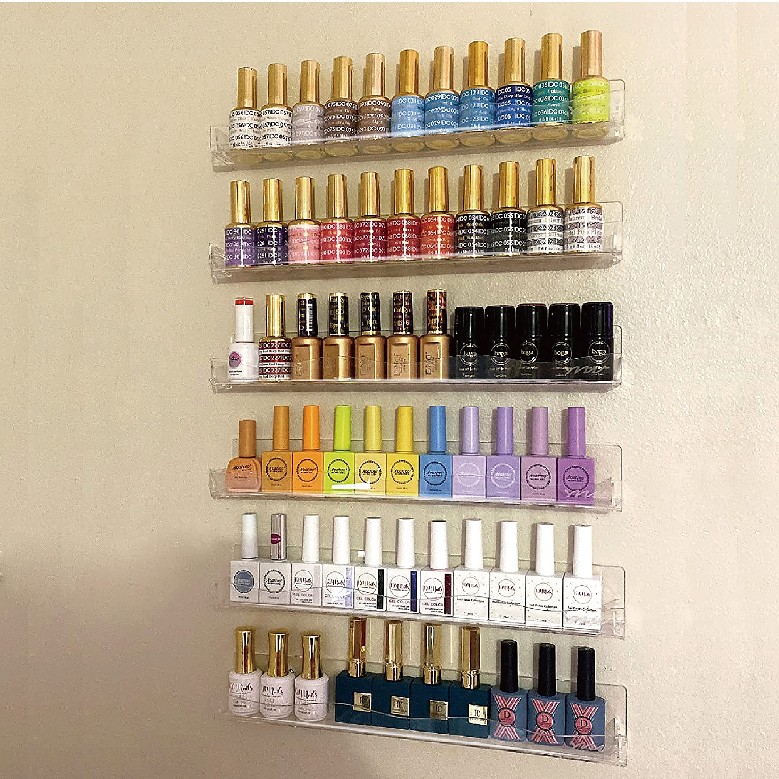 YMVV rack scale with hand for size comparison showing compact space-saving advantage