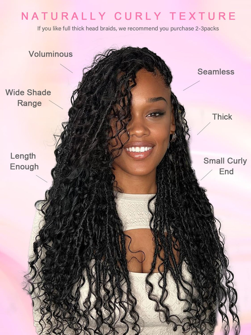 YNiSew boho braid hairstyle in use demonstrating natural movement and lightweight wear